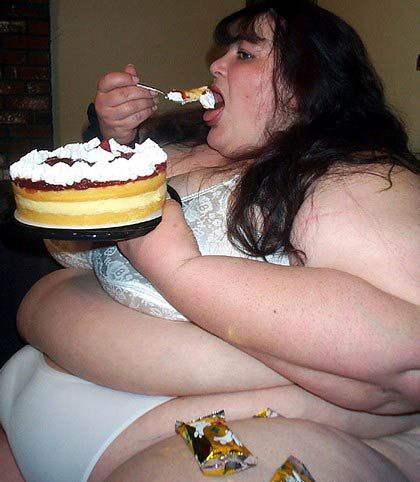 picture of fat kid eating cake. Today's Reverse Thinspo